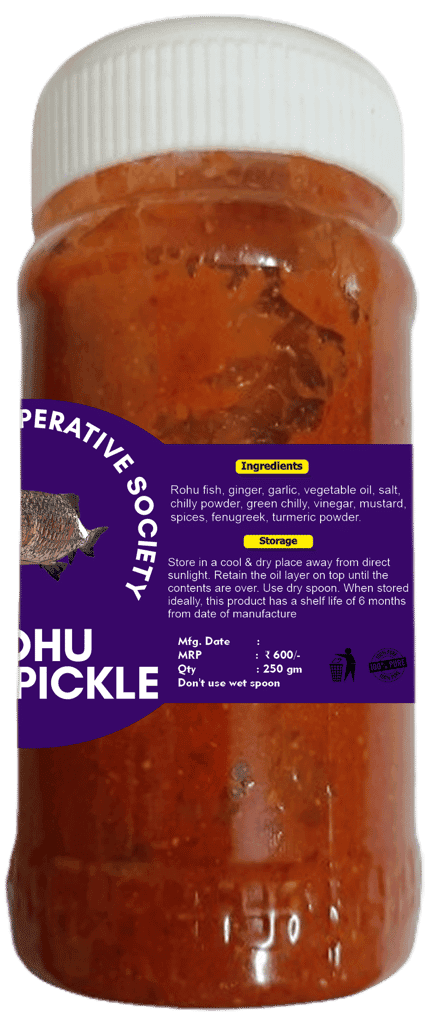 Rohu Fish Pickle | 250gm | Fresh & Spicy | Hygienically Packed. | No Preservatives | 100% Natural view 2