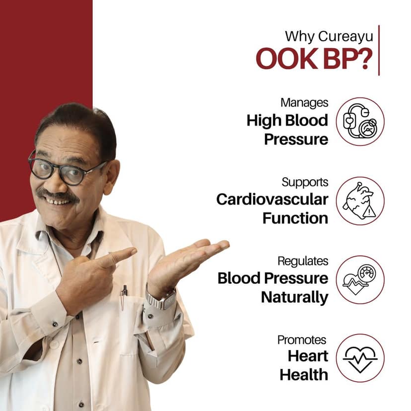 Cureayu Ook BP Capsules | Ayurvedic Support for Healthy Blood Circulation & Blood Pressure Levels view 2