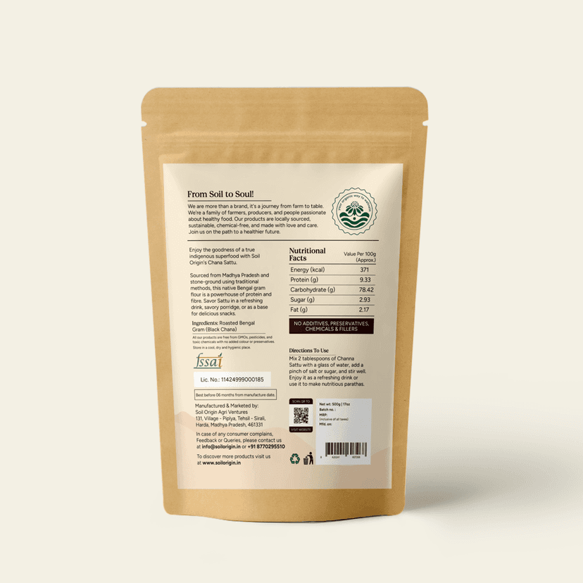 Chana Sattu (Stone Ground) - 500 Gm view 2
