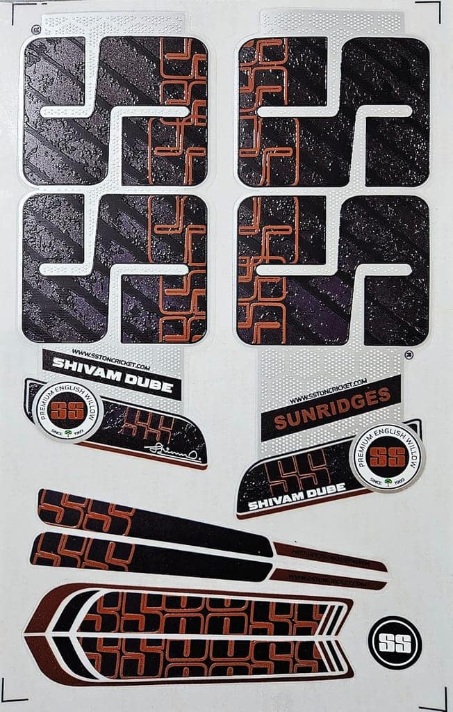 VR3 Cricket Bat Sticker English Willow 4D Digital | Protection Accessories Scuff tape SHIVAM DUBE