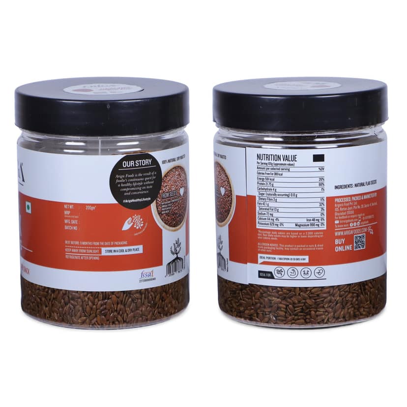 Ariga Foods Premium Roasted Flax Seeds (200 g) view 2