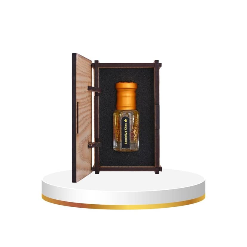 alnaqi fragrances Sandaliya Khas Attar | Alcohol-Free Perfume Oil | Bergamot & Cardamom, Jasmine, Rose & Amber Resin, Oud Wood | Long-Lasting Concentrated Roll-On | Unisex
