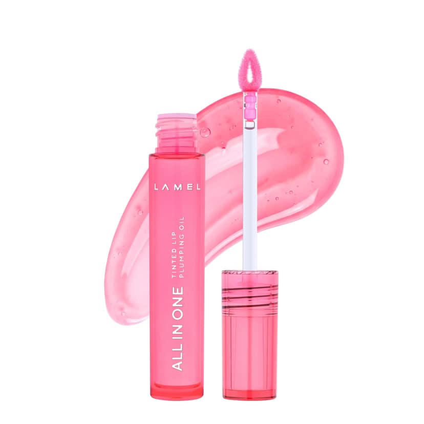 Lamel All In One Lip Tinted Plumping Oil- Watermelon, Lip Oil Tint for Pigmented Lips | Hydrating, Plumping & Glossy Lip Tint | Non-Sticky Lip Oil with Long-Lasting Tint | 3ml Lamel All In One Lip Tinted Plumping Oil- Watermelon, Lip Oil Tint for Pigment