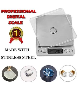 ATOOZED Electronic Digital LCD Light Table Top Kitchen, Jewelry, Weight Scale Digital Luggage Weighing Scales Weighing Capacity - 0.5 Kg