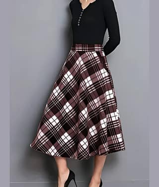ZELZIS Black Cotton Women's Flared Skirt ( Pack of 1 )
