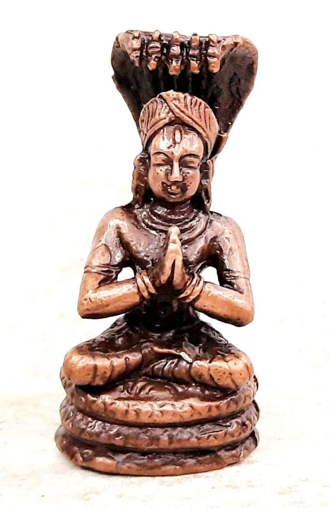 Searchers Paradise - Copper Idols Manavala Mahamuni,1.8 inches, Copper Handmade 50 Grams, Patina Antique Finish, Pack of 1 Piece