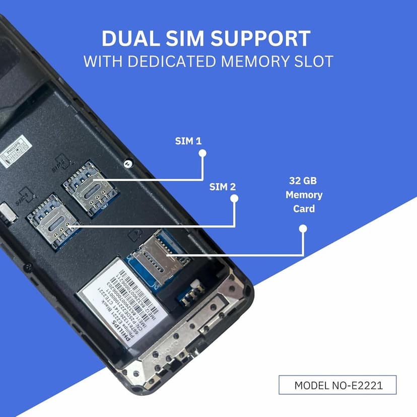 Philips Stylish Keypad Mobile -E2221 view 2