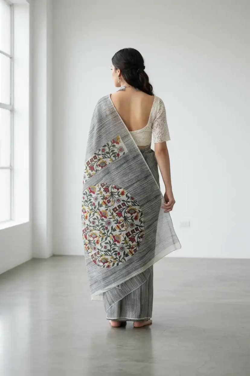 Sambalpuri Handloom Pure Cotton Saree with Natural Dyes from Odisha view 2
