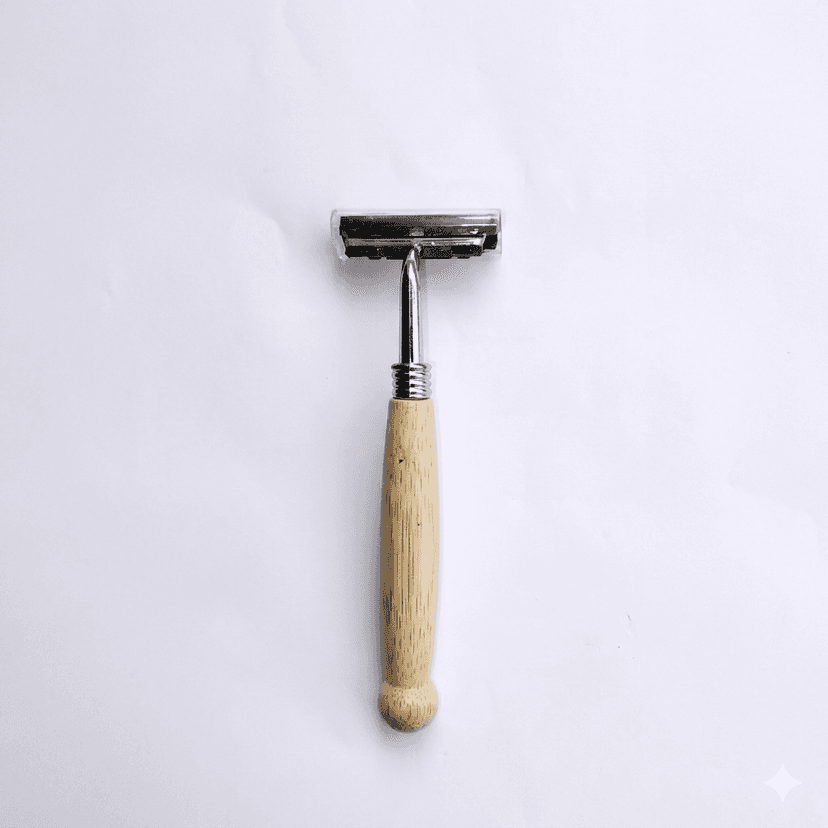 Malvaa Eco-Friendly Double Edge Safety Razor with Wooden Handle