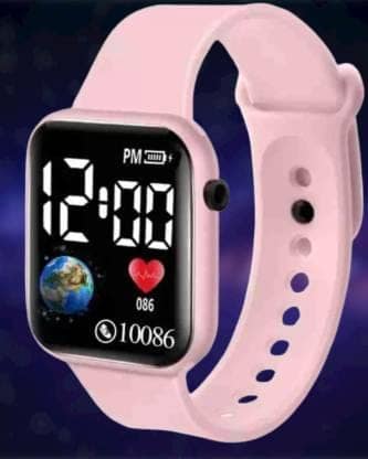 pink Digital Latest Kids watch for boys and girls Smartwatch (Pink Strap, Free Size)