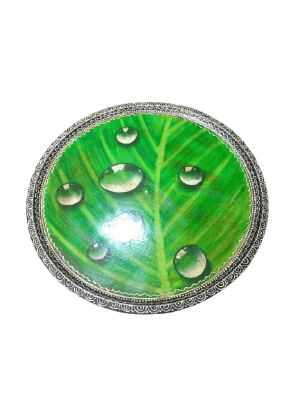 Divraya Art and Handicrafts Leaf Wooden Wall Hanging Round Plate Showpiece For Living Room ,Office Room view 2