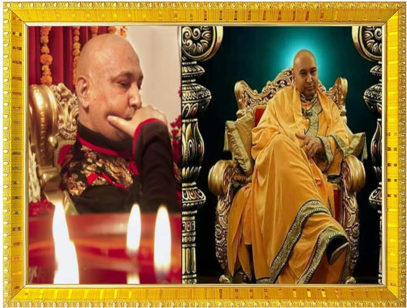 NOKKES Jai Guru Ji Swaroop Shukrana Guru Ji Golden 5X7 Inch Photo Frame_AQW23