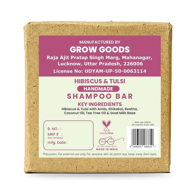 Kaaya Natural Hibiscus & Tulsi Handmade Shampoo Bar view 2