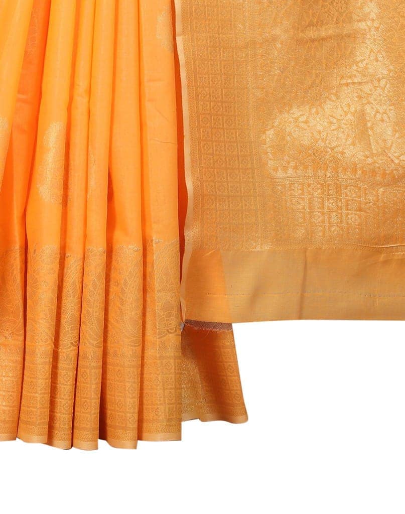 Silk Zone Women's Jamdani Cotton Woven Silk Saree with Blouse Piece view 2