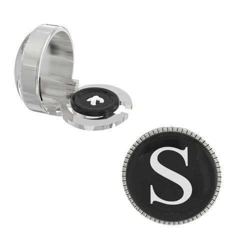 The Smart Buttons - Shirt Button Cover Cufflinks for Men - Personalized Initials - S
