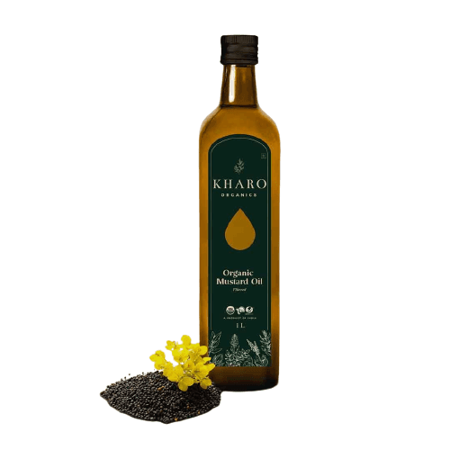 Kharo Organics Coldpressed Mustard Oil 1 Ltr Pack Of 2