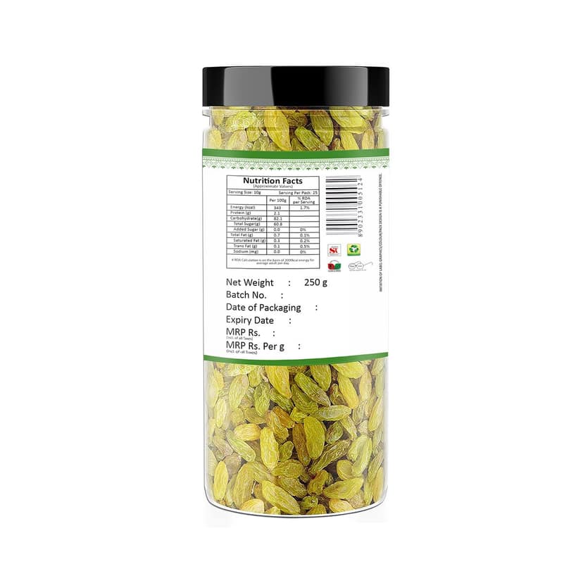 YUM YUM Kishmish Raisin Kismis Dry Fruits for Healthy Snacking - 250g view 2