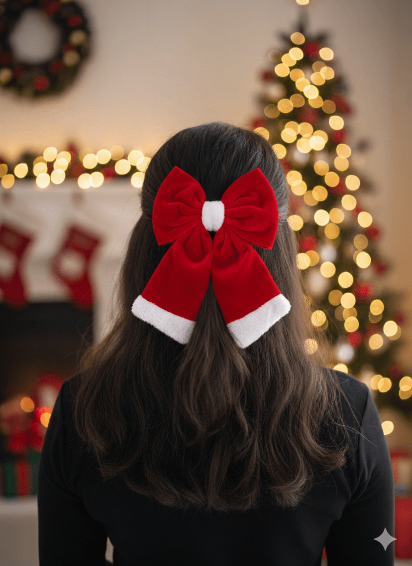 Artful Threads Velvet Hair Bow | Charming & Elegant Gift Accessory | Set of 3 view 2