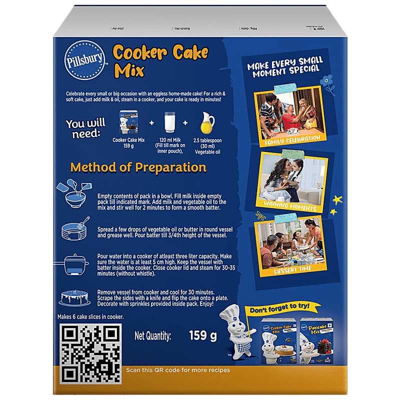 Pillsbury Chocolate Cooker Cake Mix, 159 gm view 2