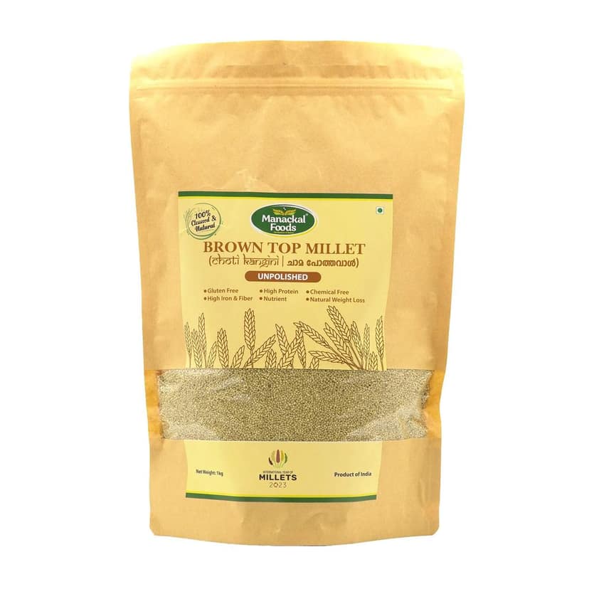 Browntop Millet 1kg | Natural & Unpolished Whole Grain | Gluten-Free Superfood | Rich in Fiber & Protein | No Preservatives