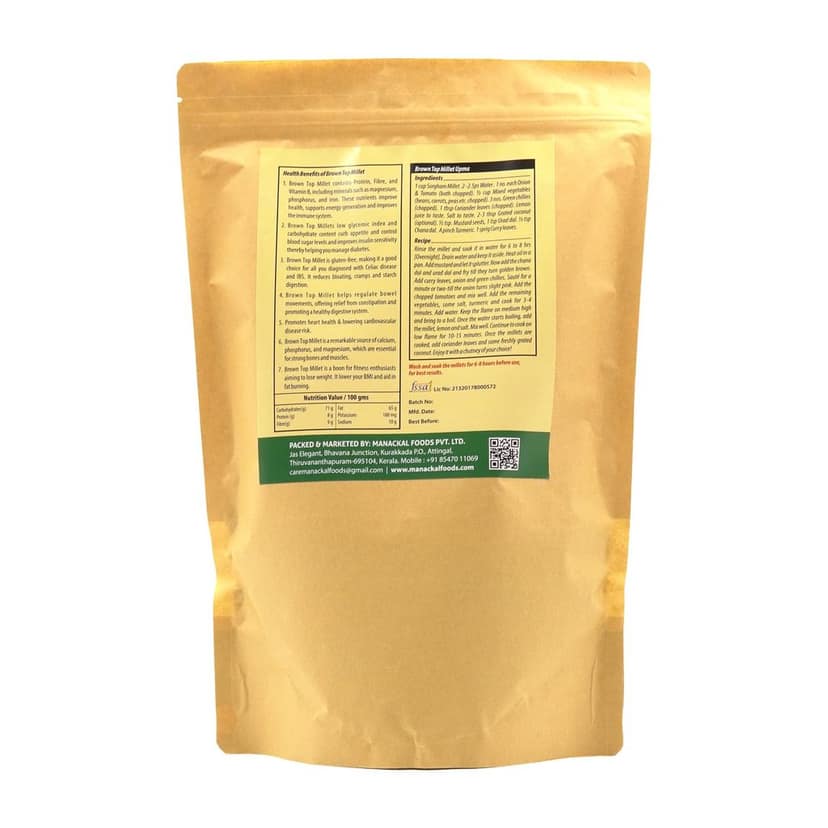 Browntop Millet 1kg | Natural & Unpolished Whole Grain | Gluten-Free Superfood | Rich in Fiber & Protein | No Preservatives view 2