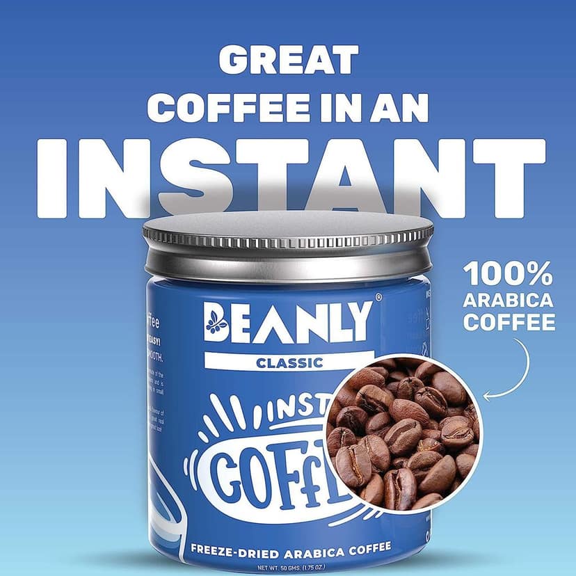 Beanly Instant Coffee Combo Pack of Classic & Vanilla view 2
