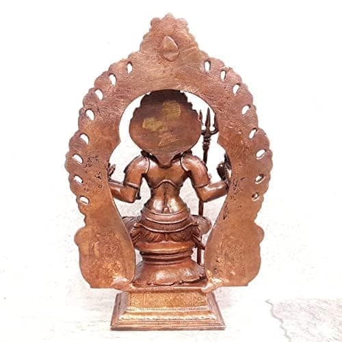 Searchers Paradise - Copper Idols Mariamman,5.3 inches, Copper Handmade 665 Grams, Patina Antique Finish, Pack of 1 Piece view 2