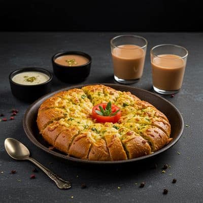 Cheese Garlic Bread + 2 Chai