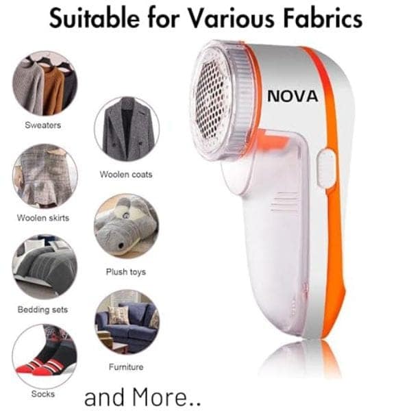 Electric Lint Remover, Portable Lint Shaver and Fabric Defuzzer for Clothes, Furniture, Couch, Curtains, Carpets and Bedding view 2
