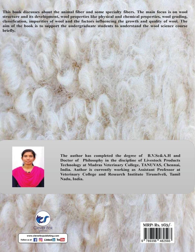 Text Book on Wool Science [Paperback] Jayanthi R, M.V.Sc., Ph.D and Boopathy Raja M, M.V.Sc.,PGDBM view 2