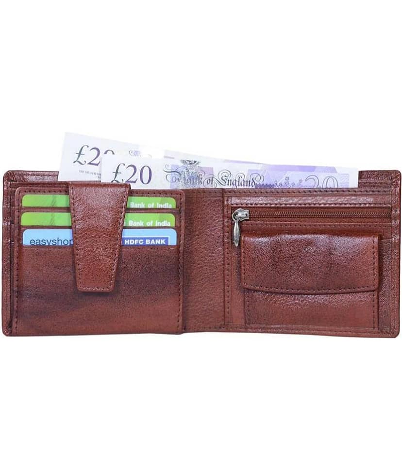 Hide&Sleek - Multicolor Leather Men's Regular Wallet ( Pack of 2 ) view 2