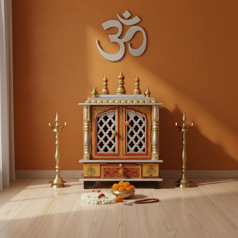 HandIcrafted Wooden Painted Temple view 2