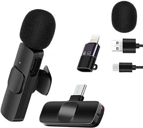 K9 Dual Wireless Microphone for All Smartphones Noise Cancellation Dual Mic Set with Receiver for Recording Interviews, Vlogs, YouTube, Reels view 2