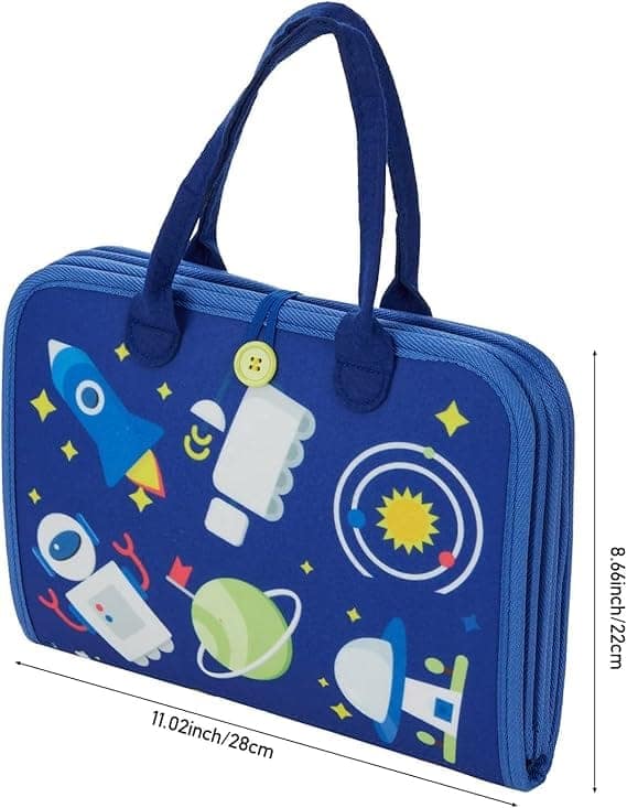 Qlect 12 in 1 Toddler Busy Binder & Busy Book for Toddlers 1-3 Years - Montessori Busy Board & Activity Book for Kids 2+ year I Educational Busy Book view 2