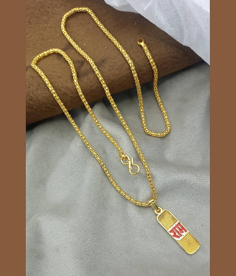 KRIMO Golden Pendant set ( Pack of 1 ) view 2