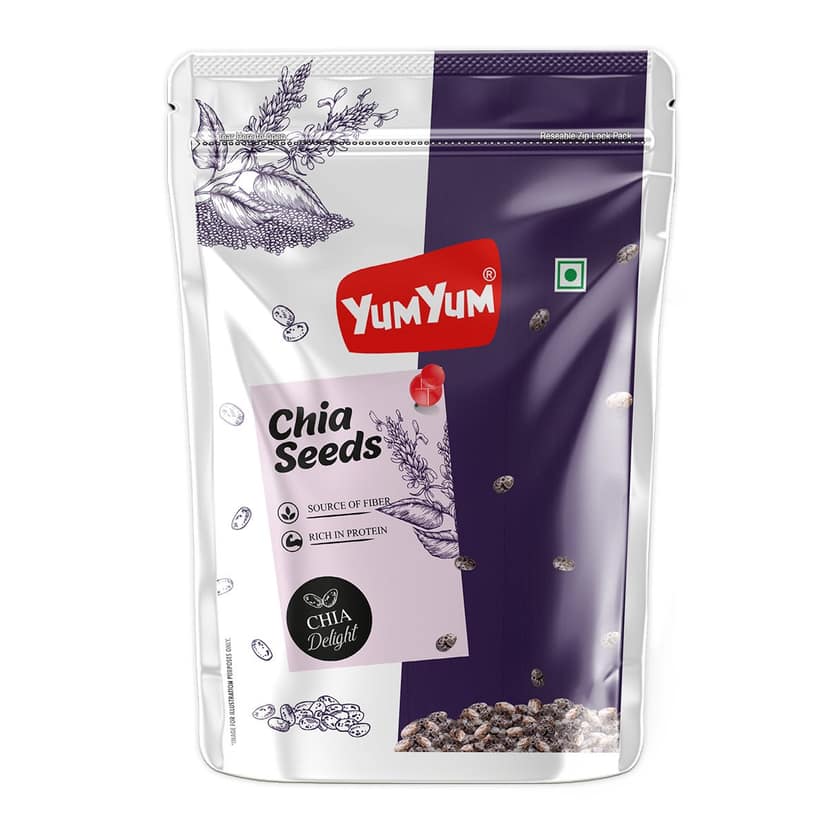YUM YUM Chia Seeds High Fiber Protein Healthy Edible Seeds - 200g