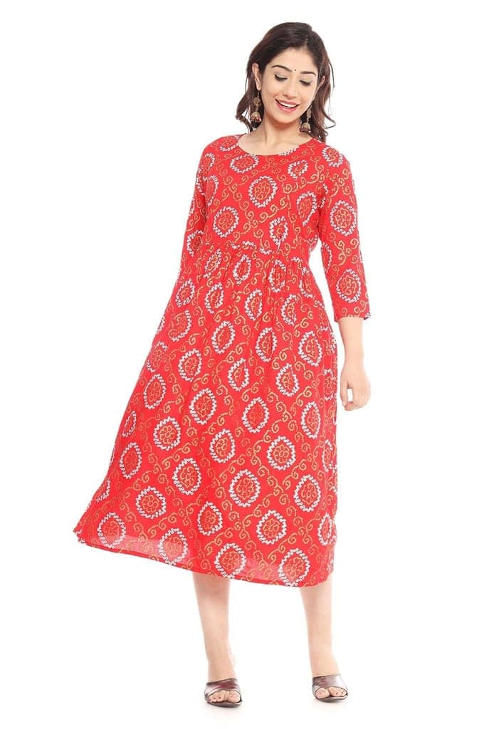 MANMAYEE Women's Rayon A-Line Feeding Kurti | Feeding Kurti for Womens view 2