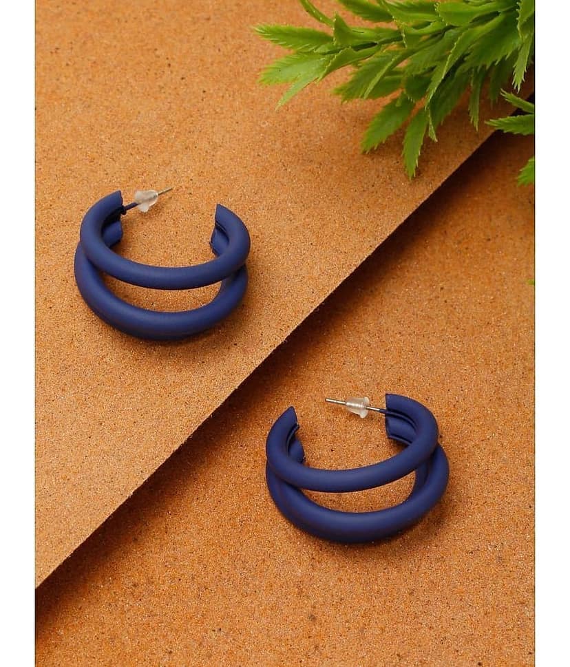 YOUBELLA Blue Danglers Earrings ( Pack of 1 )