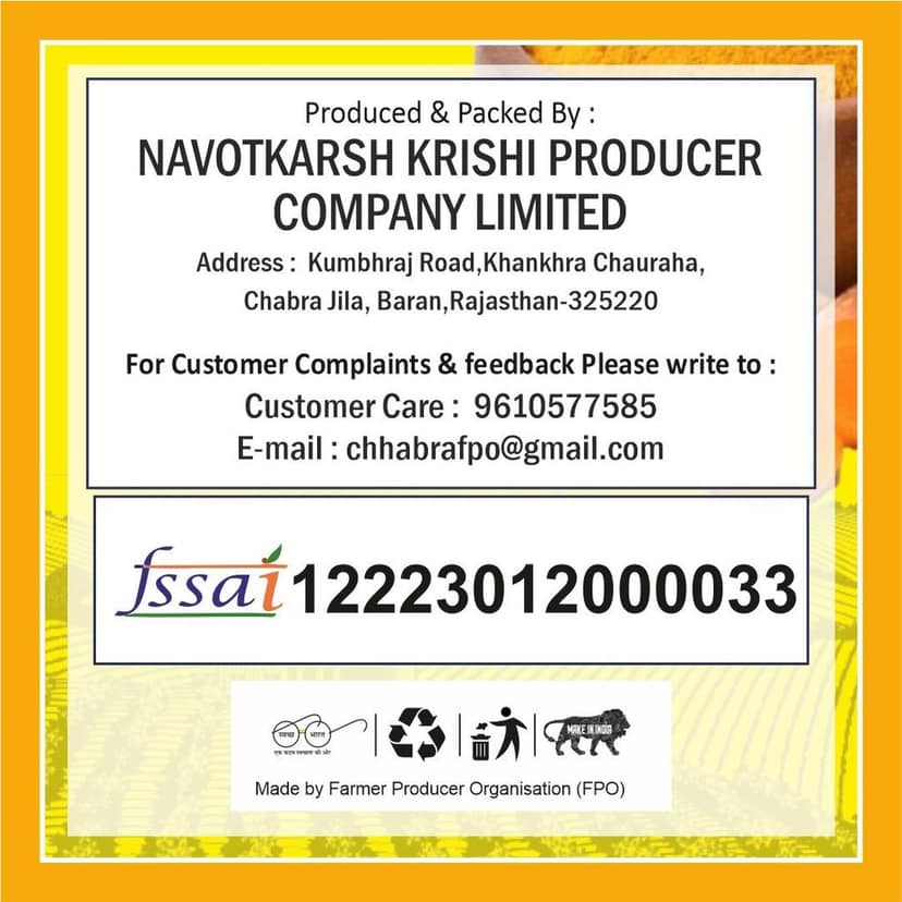 Raw Turmeric (500 gm) by NAVOTKARSH – Fresh Roots Made by Farmers view 2