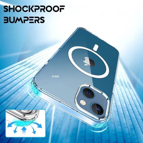 Faircost Thermoplastic Polyurethane Compatible for iPhone 13 Mini Magnetic Back Case Cover MagSafe Compatible Clear view 2