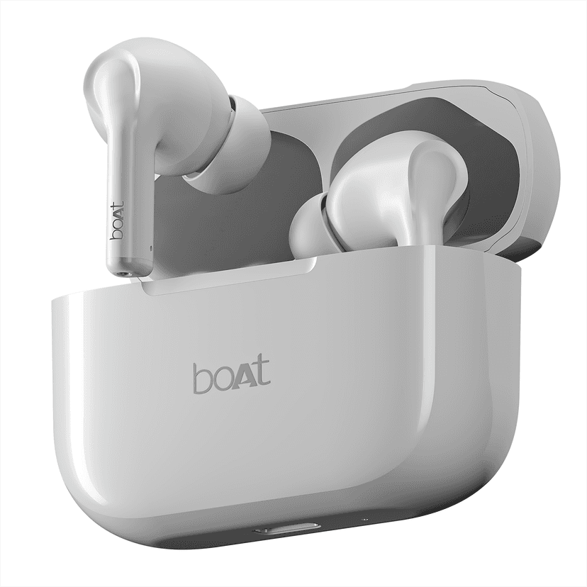 boAt Airdopes 161 | Wireless Earbuds with Massive Playback of upto 40 Hours, IPX5 Water & Sweat Resistance, IWP Technology, Type C Interface Pearl White