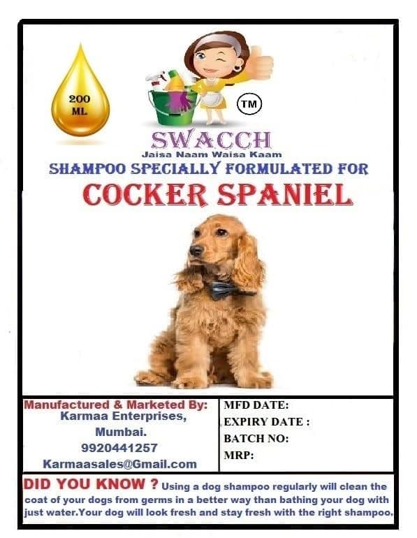 SWACCH Premium Shampoo for Cocker Spaniel (200ML) (Pack of 2) Lemon view 2