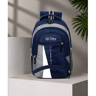 Life Today Laptop Backpack Large 35 L Laptop backpack, travel bag, office bag (Navy Blue)_Play-3345