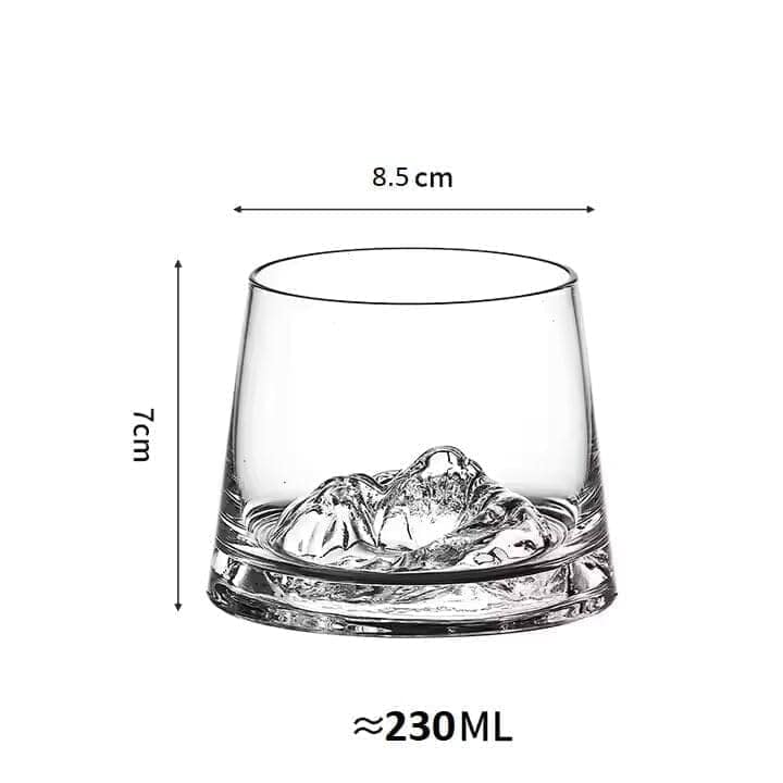 Mount Everest 3D Whiskey Glass | 230 ML | Unique Crystal Bourbon Glass for Whiskey Lovers | Perfect for Whisky, Juice, Water, Liquor, Scotch, Cocktail Mug view 2
