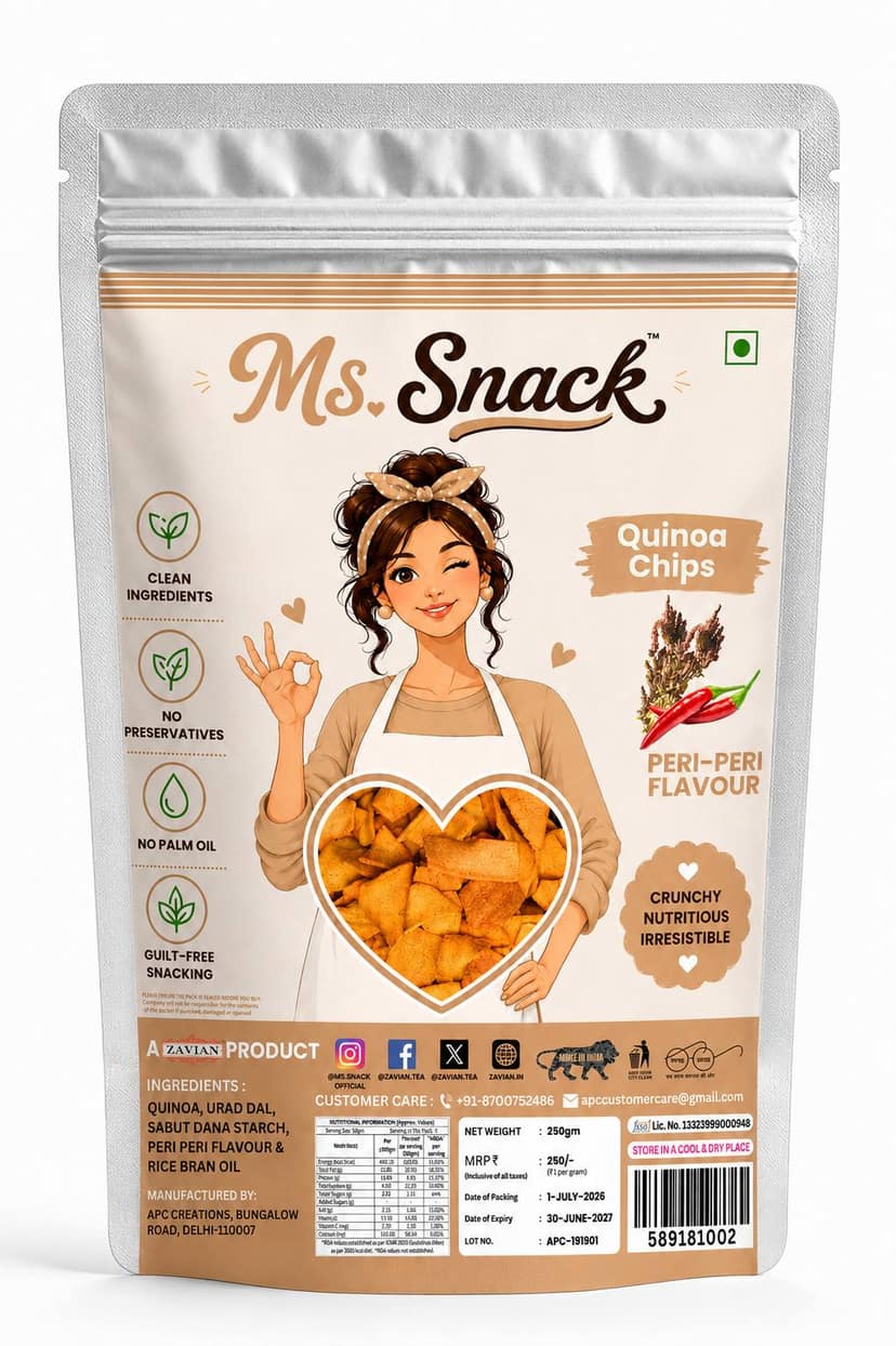 Ms. Snack Quinoa Chips - 50g