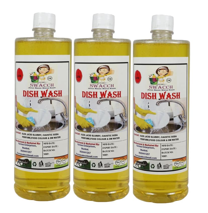 Swacch Dish Wash (1 Litre) (Pack of 3) Lemon view 2