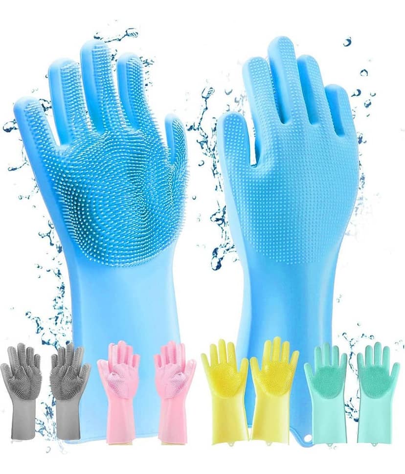 Radhe Creation MulticolorSiliconeFree SizeGlovesPack of 17
