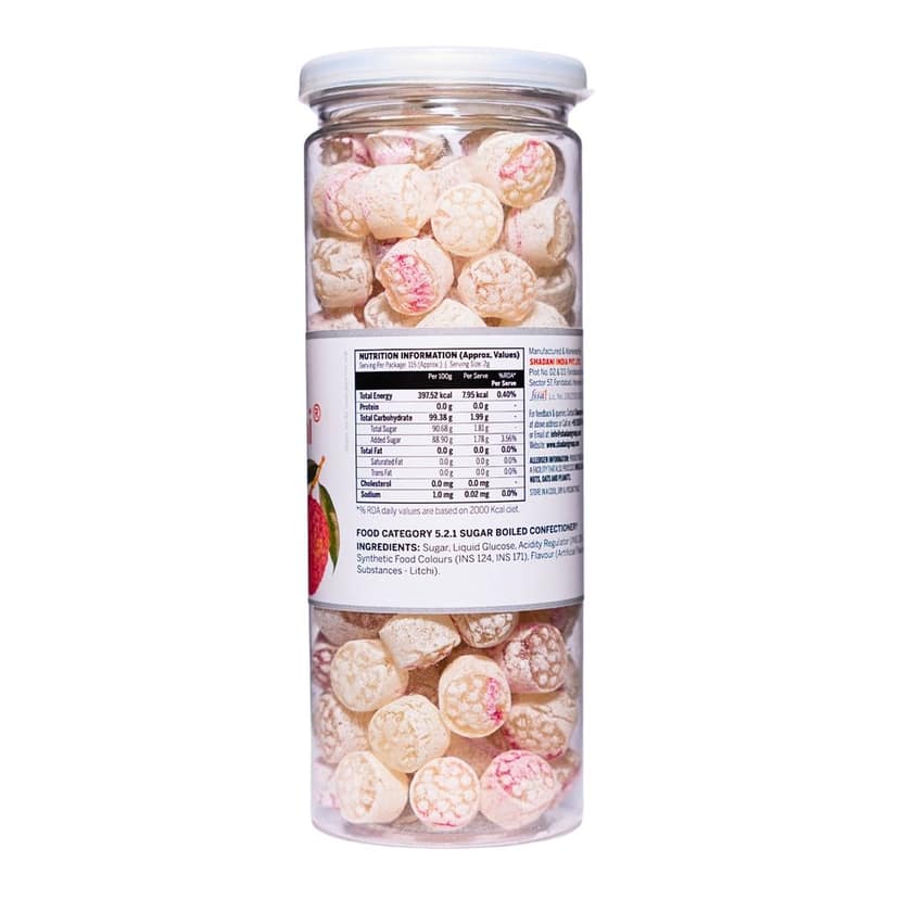 Shadani Litchi Candy Can 230g view 2