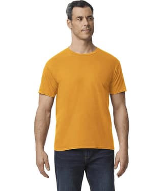 Gildan Cotton Regular Fit Solid Half Sleeves Men's Round T-Shirt - Light Pink ( Pack of 1 )