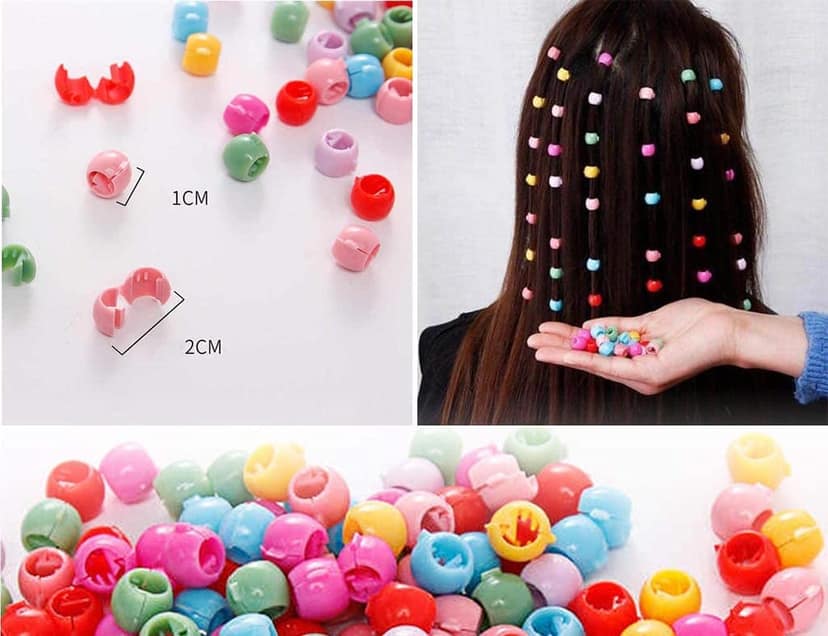 Nawani Multicolored Plastic Hair Claw Clips Mini Hair Beads Clips Hair Accessories (Pack of 80 pc) view 2